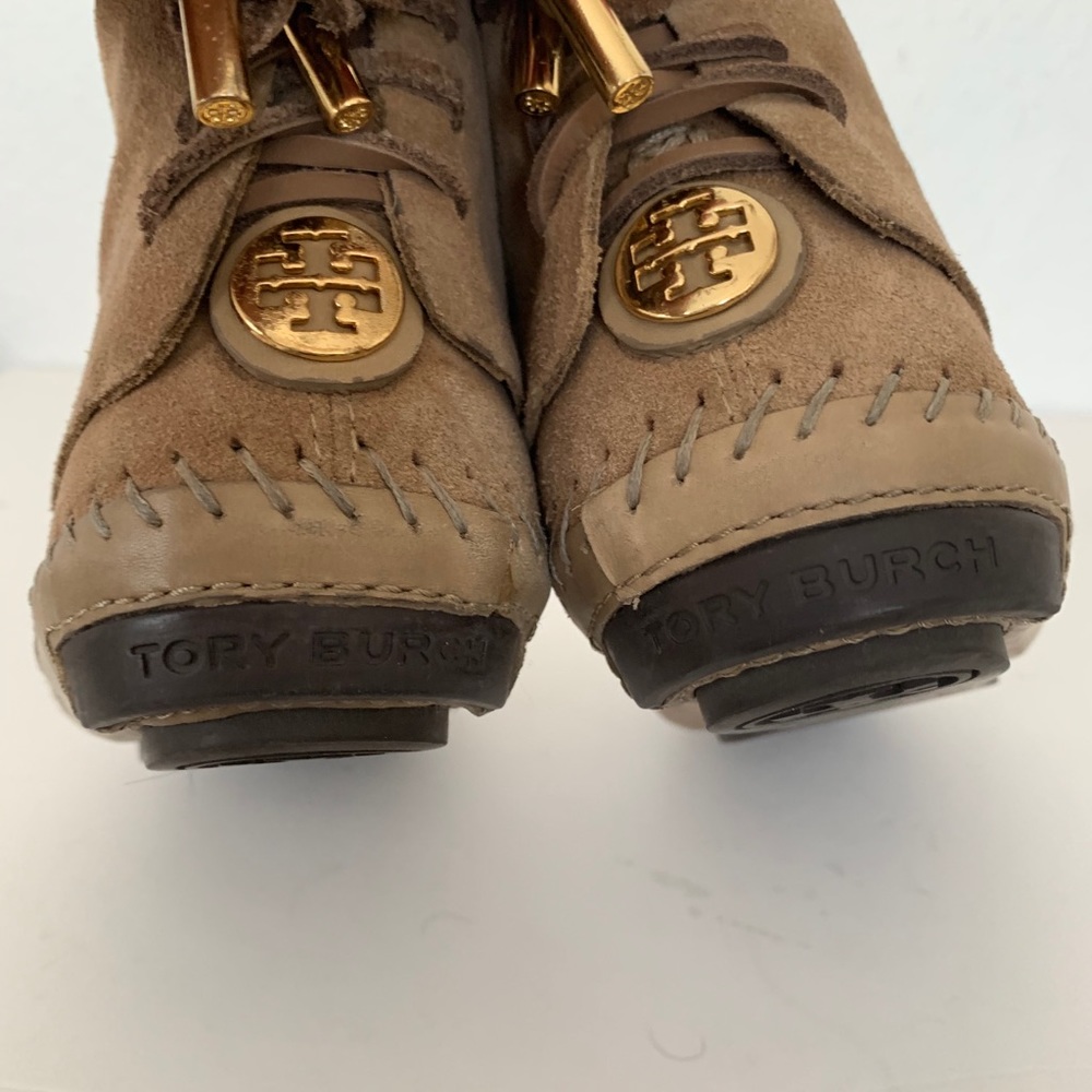 Tory Burch suede mocassin booties size 7. - Picture 7 of 14
